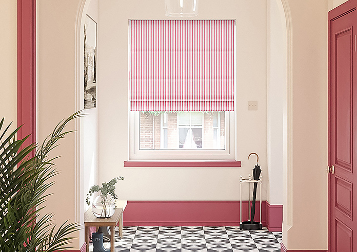 Lace Stripes, Lipstick Pink - Twist&Fit Roman Blind - Image 3